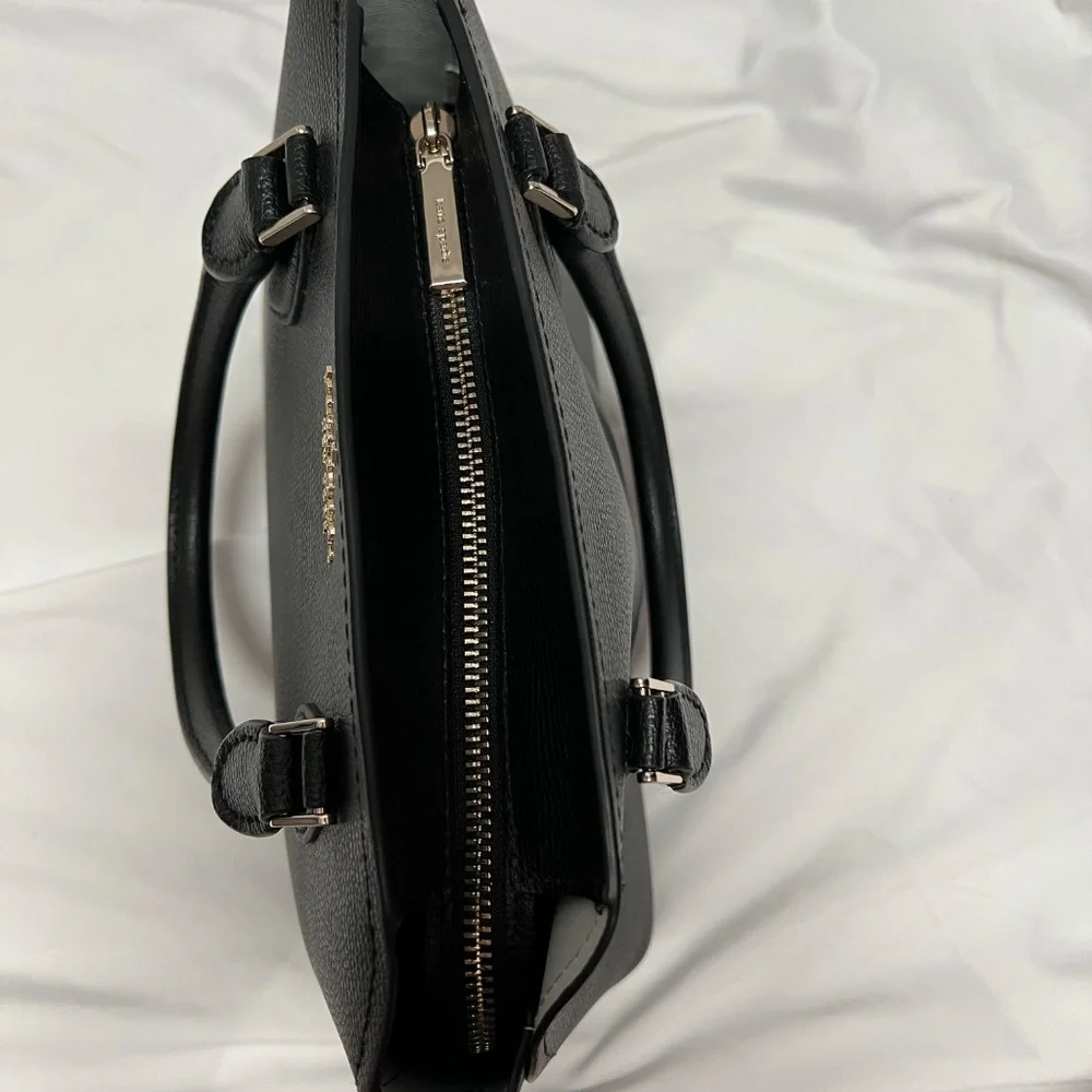 Kate Spade New York Darcy Small Satchel - Black Pebbled Leather Purse